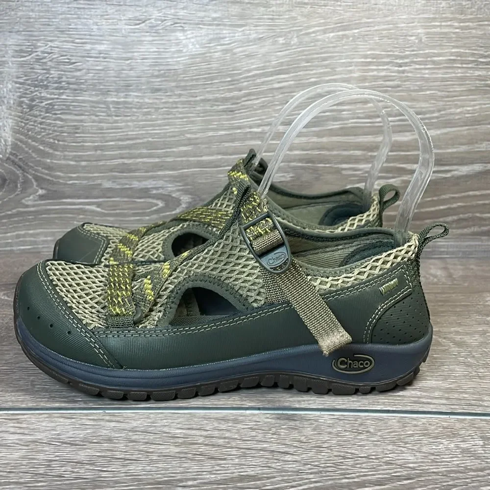 Chaco Odyssey Olive Green Waterproof Little Boy Sz 3 Hook & Loop Strap Sandals